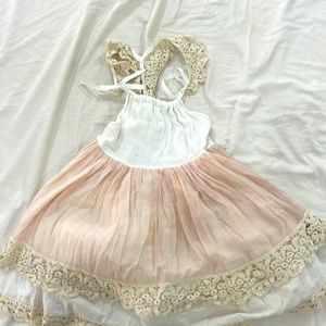 Dollcake Vintage lace detail, twirly dress! Size 5